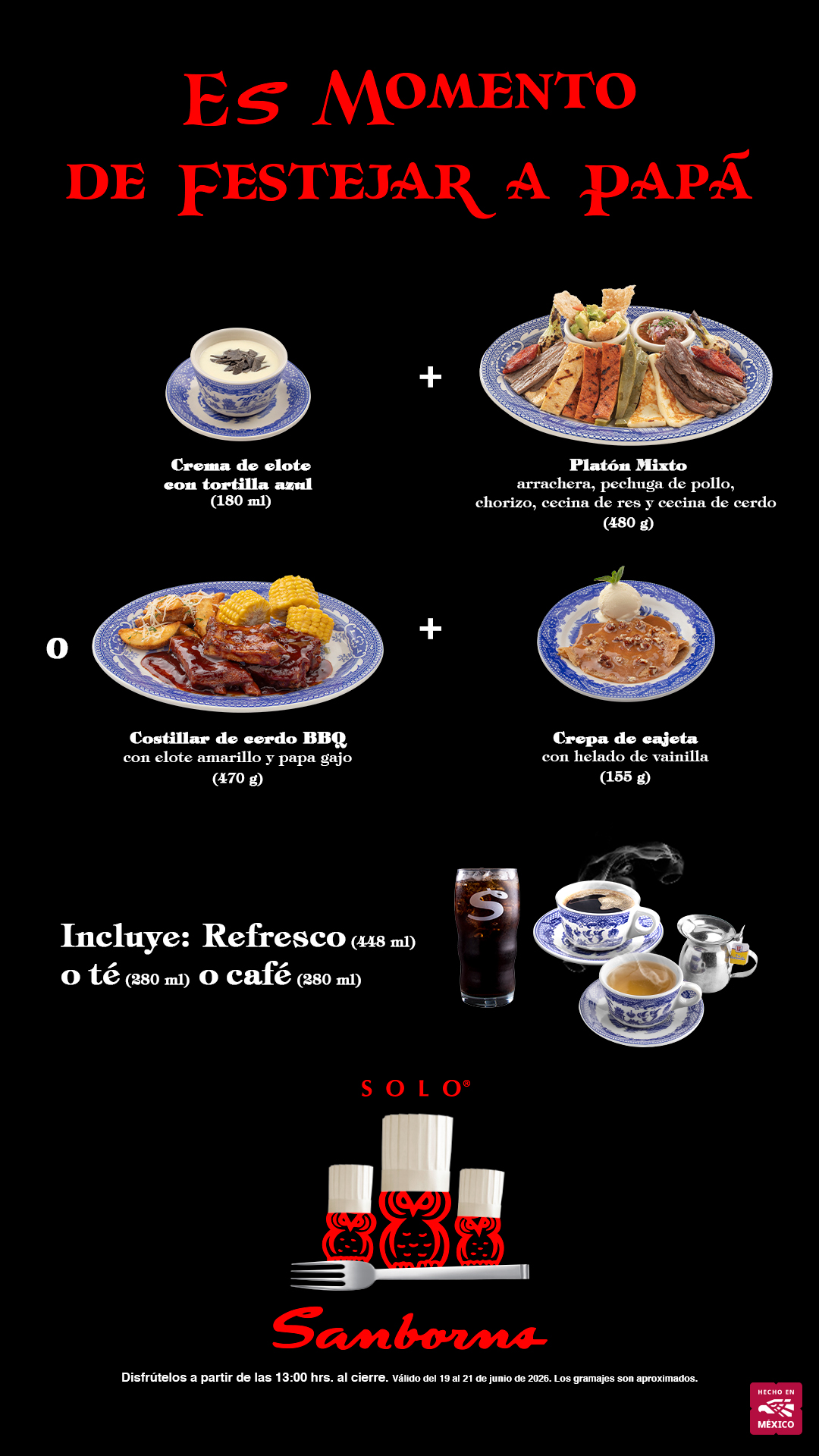 Menu Papás